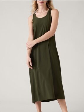 Athleta Presidio Dress Olive Green Small EUC